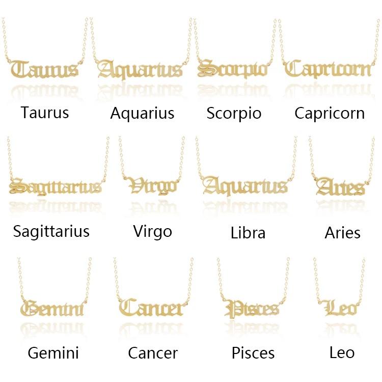 collana con segno zodiacale