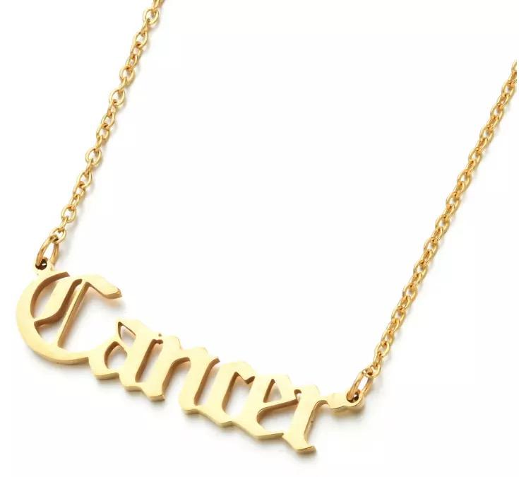 collana con segno zodiacale