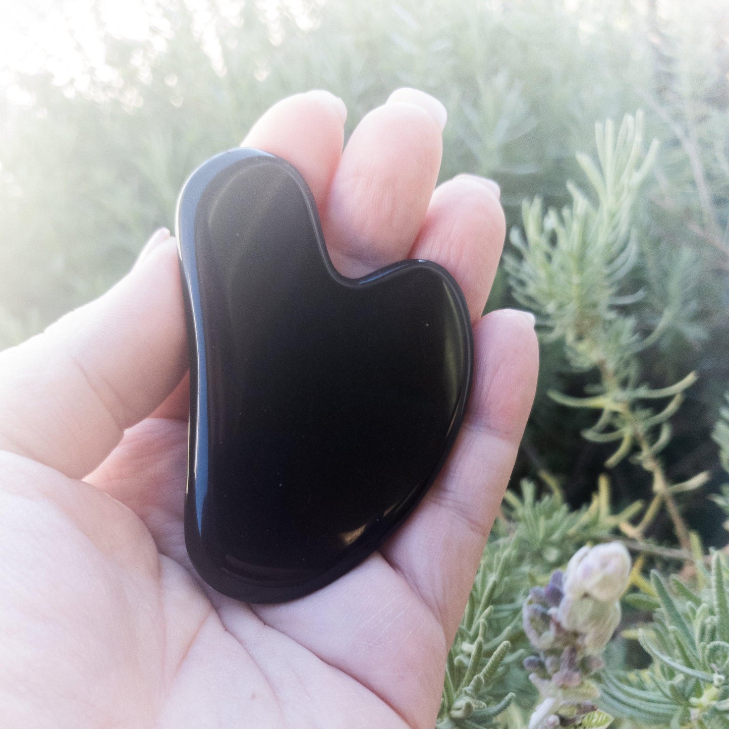 Nuovo strumento di massaggio Black Obsidian Gua Sha